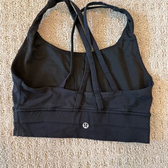 Black Lululemon Energy Sports Bra - Picture 2 of 2